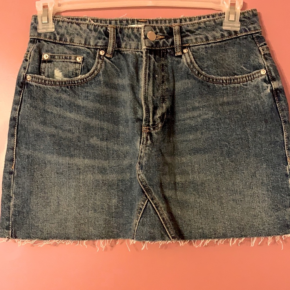 Distressed Jean Skirt